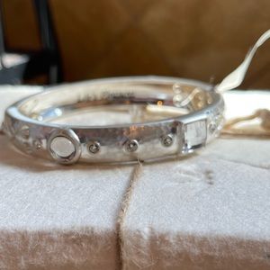 Brighton hinged bangle with crystal accents